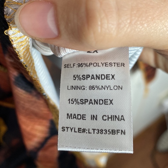 Fashion Nova Drip Splash tie dye bodysuit in rust combo size 2X - Picture 12 of 14